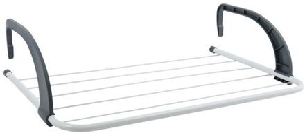 MSV Inklapbaar klein wasrekje/droogrek - 3 meter waslijn - Ophangbaar - 34 x 51 cm - Hangdroogrek Wit
