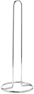 MSV Keukenrolhouder - 1 rol - metaal - zilver - 32 x 12 cm