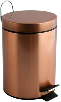 MSV Pedaalemmer - metaal - koper kleurig - 3 liter - 17 x 25 cm