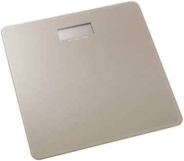 MSV Personen weegschaal - taupe - glas - 30 x 30 cm - digitaal - Weegschalen