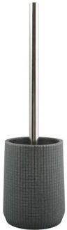 MSV Toilet/wc-borstel houder - kunststeen/metaal - donkergrijs - 35 cm - Toiletborstels