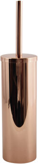 MSV Toiletborstel in houder/wc-borstel Doha - RVS - koper kleur - 40 x 9 cm
