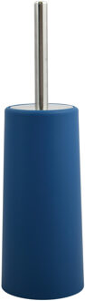 MSV Toiletborstel in houder/WC-borstel - marine blauw - kunststof - 35 cm
