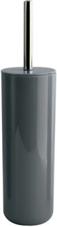 MSV Toiletborstel in houder/wc-borstel Porto - kunststof - donkergrijs - 38 x 9 cm