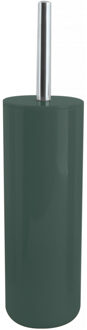 MSV Toiletborstel in houder/wc-borstel Porto - kunststof - donkergroen - 38 x 9 cm