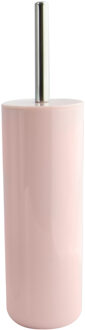 MSV Toiletborstel in houder/wc-borstel Porto - kunststof - lichtroze - 38 x 9 cm