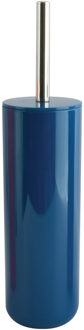 MSV Toiletborstel in houder/wc-borstel Porto - kunststof - marine blauw - 38 x 9 cm
