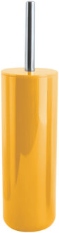 MSV Toiletborstel in houder/wc-borstel Porto - kunststof - saffraan geel - 38 x 9 cm
