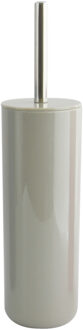 MSV Toiletborstel in houder/wc-borstel Porto - kunststof - taupe - 38 x 9 cm