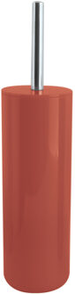 MSV Toiletborstel in houder/wc-borstel Porto - kunststof - terracotta - 38 x 9 cm