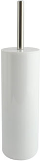MSV Toiletborstel in houder/wc-borstel Porto - kunststof - wit - 38 x 9 cm