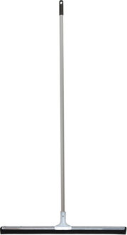 MSV Vloertrekker/douchetrekker - metaal/natuurrubber - breedte 60 cm - kunststof steel 120 cm - grijs