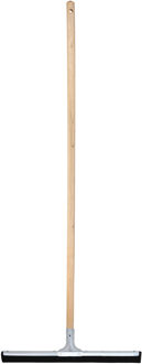 MSV Vloertrekker/douchetrekker voor water - metaal/natuurrubber - breedte 44 cm - steel hout 130 cm