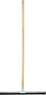 MSV Vloertrekker/douchetrekker voor water - metaal/natuurrubber - breedte 60 cm - steel hout 130 cm