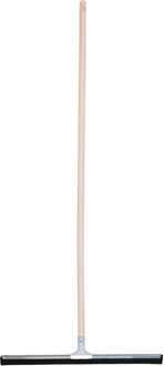 MSV Vloertrekker/douchetrekker voor water - metaal/natuurrubber - breedte 60 cm - steel hout 140 cm