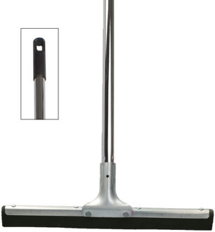 MSV Vloertrekker / watertrekker - metaal en rubber - B34 cm - steel kunststof zilver