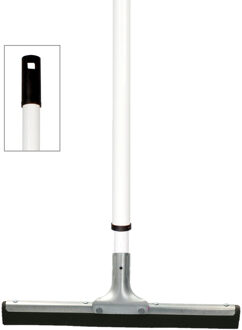 MSV Vloertrekker / watertrekker - metaal en rubber - B34 cm - uitschuifbare steel kunststof wit