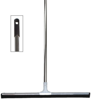 MSV Vloertrekker / watertrekker - metaal en rubber - B60 cm - steel kunststof zilver