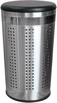 MSV Wasmand Dubai- rvs metaal - zwarte deksel - 46 liter compartiment - 35 x 60 cm