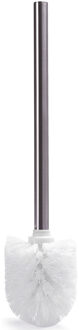 MSV WC/Toiletborstel los model - witte kunststof borstel - RVS steel - D8 x 32 cm