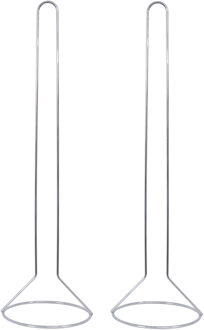 MSV Wc/toiletrolhouder reservoir - 2x - metaal - chrome zilver - 50 cm - Voor 5 rollen