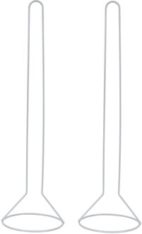 MSV Wc/toiletrolhouder reservoir - 2x - metaal - wit - 50 cm - Voor 5 rollen