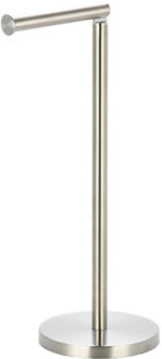 MSV Wc/toiletrolhouder reservoir - rvs metaal - zilver - 54 cm - Voor 4 rollen