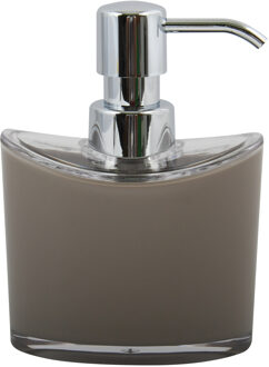 MSV Zeeppompje/dispenser Aveiro - PS kunststof - beige/zilver - 11 x 14 cm - 260 ml - Zeeppompjes