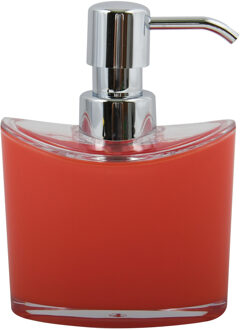 MSV Zeeppompje/dispenser Aveiro - PS kunststof - rood/zilver - 11 x 14 cm - 260 ml - Zeeppompjes