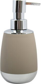 MSV Zeeppompje/dispenser - Bilbao - ABS kunststof - taupe - 8 x 17 cm - 260 ml - Zeeppompjes