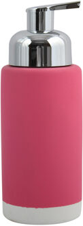 MSV Zeeppompje/dispenser Enzo - keramiek - fuchsia roze - 6.5 x 18 cm - 275 ml - Zeeppompjes