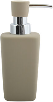 MSV Zeeppompje/dispenser - Haiti - keramiek - taupe - 6 x 15 cm - 240 ml - Zeeppompjes