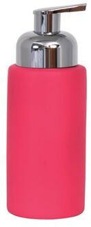 MSV Zeeppompje/dispenser Kyoto - keramiek - fuchsia roze - 6.5 x 18 cm - 250 ml - Zeeppompjes