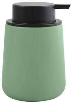 MSV Zeeppompje/dispenser Malmo - Keramiek - groen/zwart - 8,5 x 12 cm - 300 ml - Zeeppompjes