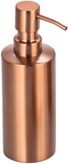 MSV Zeeppompje/zeepdispenser Kyoto - rvs - koper kleur - 6 x 18 cm - 260 ml