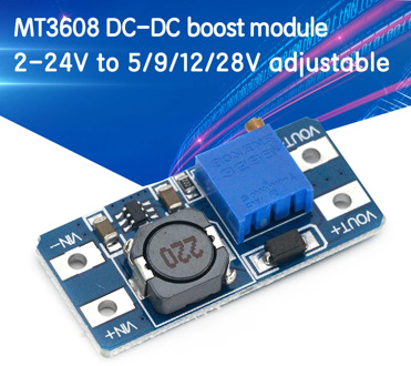 MT3608 DC-DC Step Up Converter Booster Power Supply Module Boost Step-up Board MAX output 28V 2A for arduino