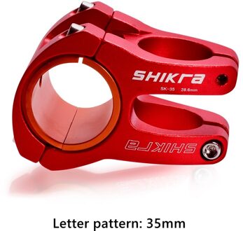 Mtb 35/50Mm Stuurpen Cnc 35Mm 31.8Mm Stuur Ultralight Holle Aluminium Legering Fiets Stuurpen 28.6Mm Stuurbuis Mountainbike rood 35mm