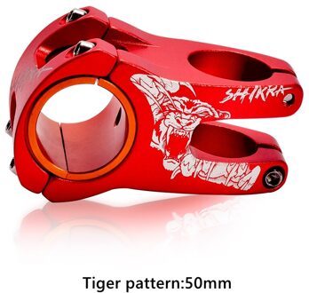 Mtb 35/50Mm Stuurpen Cnc 35Mm 31.8Mm Stuur Ultralight Holle Aluminium Legering Fiets Stuurpen 28.6Mm Stuurbuis Mountainbike rood 50mm