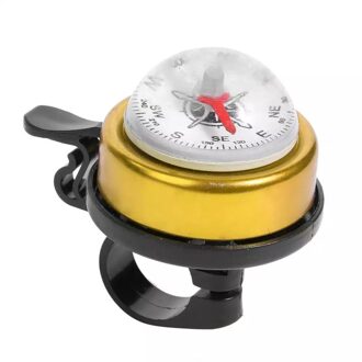 Mtb Bell Met Kompas Fietsbel Mountainbike Auto Bel Aluminiumlegering Kompas Bel Hoorn Auto Bel Voor Fiets Stuur geel