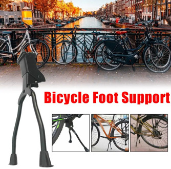MTB Double Leg Bike Kickstand Foldable Adjustable Center Mount Mount Bicycle Stand Fits 26" and Above for Bicycle Road Bike