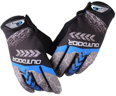Mtb Fiets Handschoenen Fietsen Handschoen Hoge Temperatuur Weerstand Mountainbike Warm Antislip Zonnebrandcrème Outdoor Motorhandschoenen 50P Blauw / L