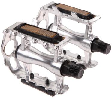 Mtb Fiets Pedaal Aluminium Pedaal 9/16 Mountainbike Pedalen Hoge Sterkte Antislip Fiets Pedalen Ultra-licht Voor Road Bmx Mt zilver