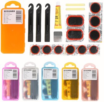 Mtb Fiets Reparatie Gereedschap Fietsen Flat Tire Repair Rubber Patch Lijm Hendel Set Band Fix Reparatie Kit Fiets Accessoires 1