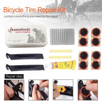 Mtb Fiets Reparatie Gereedschap Fietsen Flat Tire Repair Rubber Patch Lijm Hendel Set Band Fix Reparatie Kit Fiets Accessoires 5