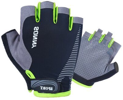 Mtb Fietsen Handschoenen Anti-Slip Ijs Zijde Fiets Handschoenen Half Vinger Ademende Handschoenen Voor Fiets Accessoires Fiets Handschoenen groen