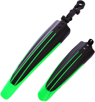 Mtb Fietsen Spatbord Fiets Spatborden Mountainbike Voor Achter Spatbord Modder Universele Spatbord Voor Fiets zwart groen