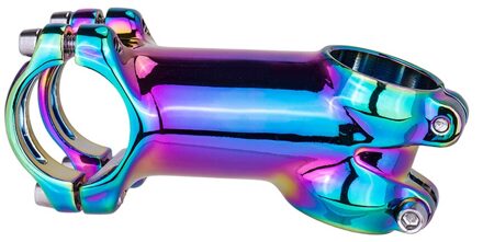 Mtb Kleurrijke Steel Legering Weg Mountainbike Stuurpen 6/17 Graden 60/70/80/90Mm 80Mm stuurbuis 31.8Mm Fietsstuur Regenboog Stem