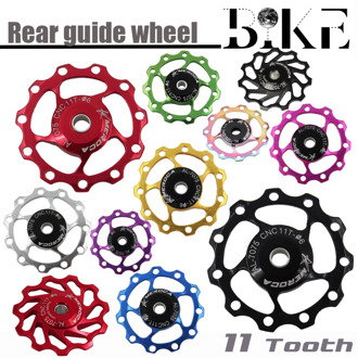 MTB Mountain Bike Road Bicycle Jockey Wheel 11T Aluminum Alloy Rear Derailleur Pulley Metal Bearing Guide Pulley Bearing