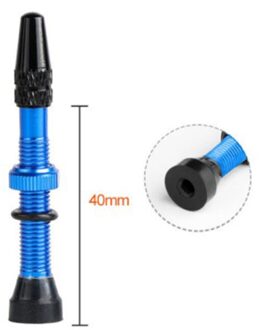 Mtb Mountainbike Carbon Velg Tubeless Valve Road Fiets Aluminium Franse Presta Valve F/V 40Mm 60mm blauw 40