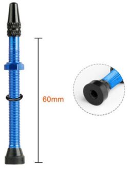 Mtb Mountainbike Carbon Velg Tubeless Valve Road Fiets Aluminium Franse Presta Valve F/V 40Mm 60mm blauw 60